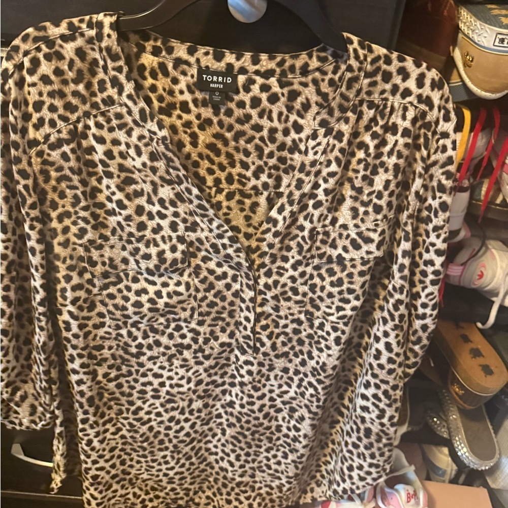 Torrid Leopard Print Blouse